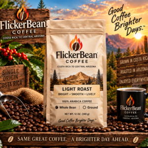 Flicker Bean Light Roast (Whole Bean) – 12 oz